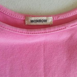 MONROW BUBBLEGUM SCOOP NECK PINK DRESS SIZE M